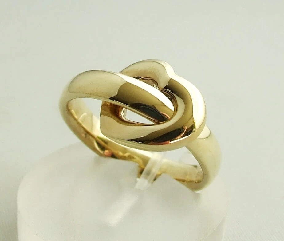 Geel gouden trouwring harten model