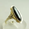 Gouden ring met hematiet