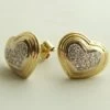 Harten oorbellen met diamanten