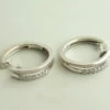 Wit gouden oorbellen met diamant