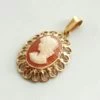 Geel gouden camee hanger