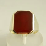 Gouden ring met carneool