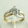 Bicolor Christian ring met zirkonia