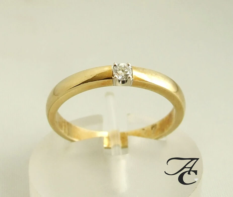 Atelier Christian gouden ring met diamant