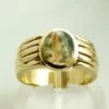 Gouden ring met mos agaat