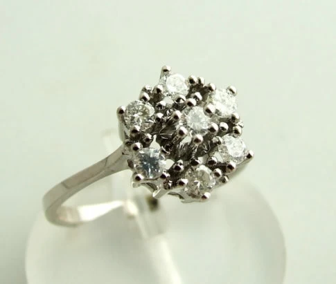 Gouden rozet ring met diamant
