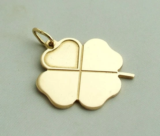 Gouden klavertje vier hanger