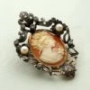 Antieke broche met roosdiamant en parel