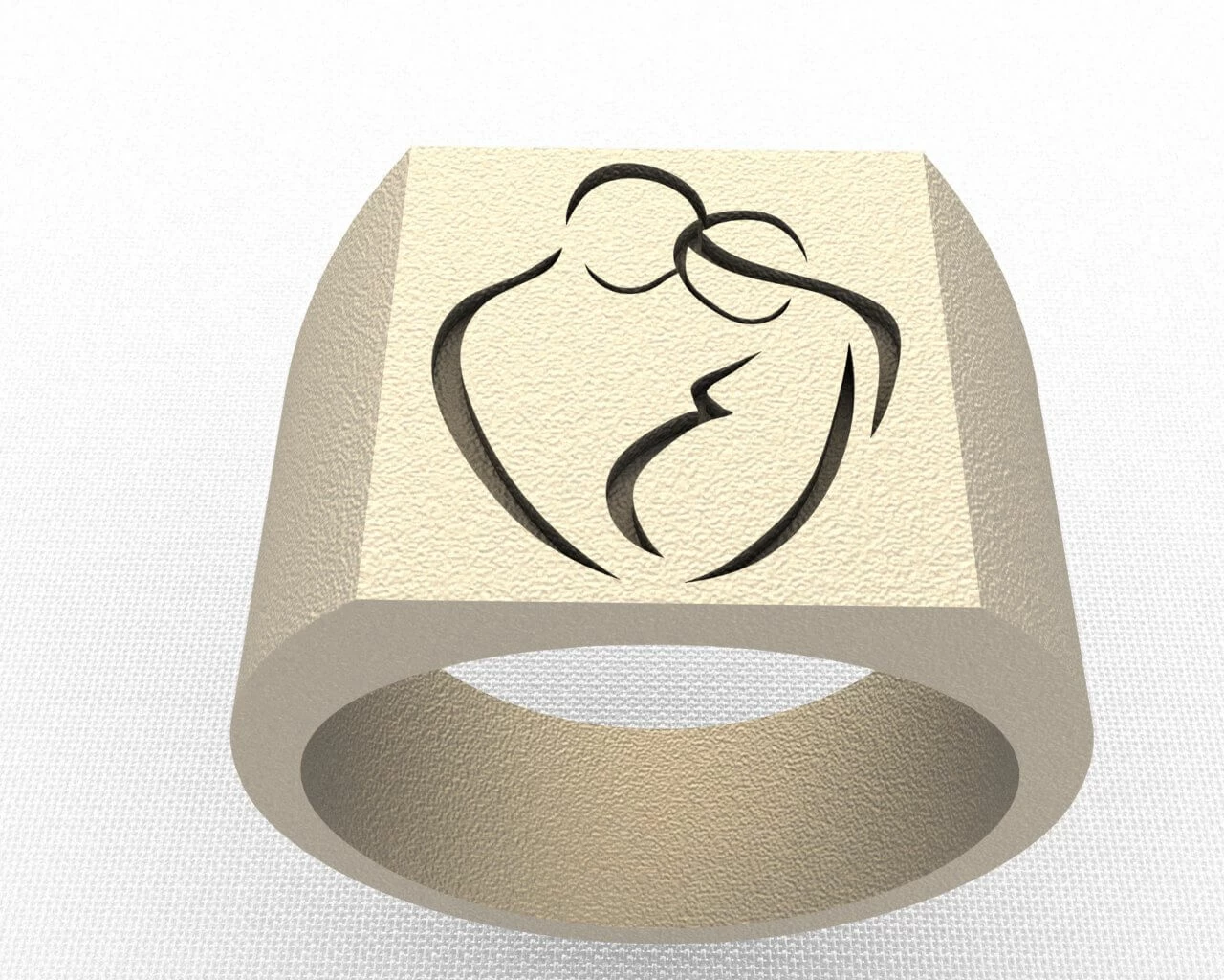 Geel gouden gezin trouwring