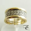 Geel gouden ring met diamanten