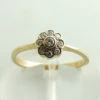 Geel gouden rozet ring met diamant