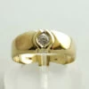 Geel gouden zirkonia ring