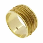 Gouden gevlochten draad ring Gouden gevlochten draad ring
