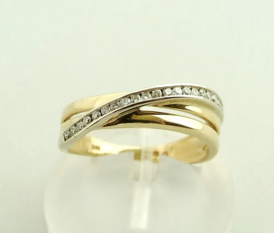 Bicolor Christian diamanten ring