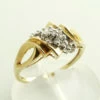 Geel gouden occasion ring met diamanten