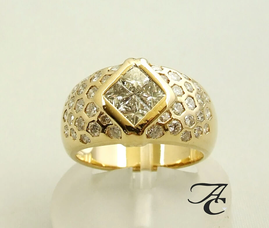 Geel gouden Atelier Christian diamanten ring