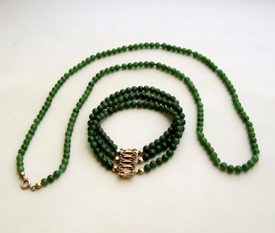 Armband en collier jade en nefriet