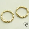 Geel gouden bolletjes ring