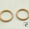 Rosé gouden bolletjes ring