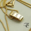 Geel gouden collier en hanger met diamanten