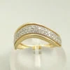 Geel gouden occasion zirkonia ring