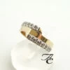 Gouden ring met 2 rijen briljanten