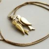 Geel gouden collier met hanger