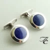 Gouden manchetknopen met lapis lazuli