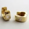 Gouden zirkonia creolen