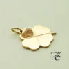 Fingerprint gouden klavertje vier hanger