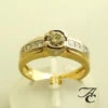 Geel gouden ring met diamanten 0.91 ct.