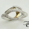 Bicolor gouden ring met briljanten