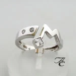 Wit gouden ring met witte zirkonia