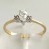 Occasion bicolor ring met diamanten