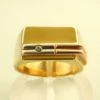 Gouden fantasie ring met diamant