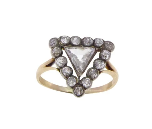 Gouden ring met Triangle diamanten
