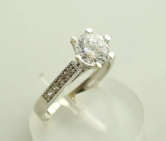 Christian wit gouden zirkonia ring