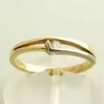Bicolor diamanten Christian ring