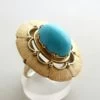 Gouden turkoois ring