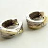 Bicolor gouden oorbellen met diamant