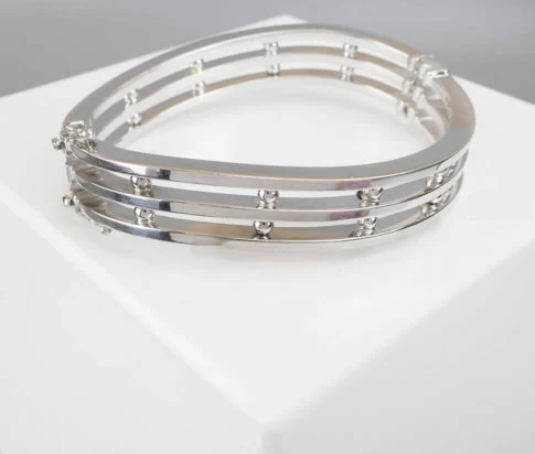 14 karaat wit gouden Christian slavenarmband