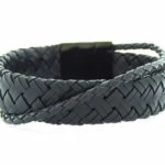 Christian Leather Black Bracelet