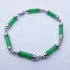 Wit gouden armband met jade