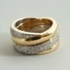 18 karaat gouden ring met briljanten