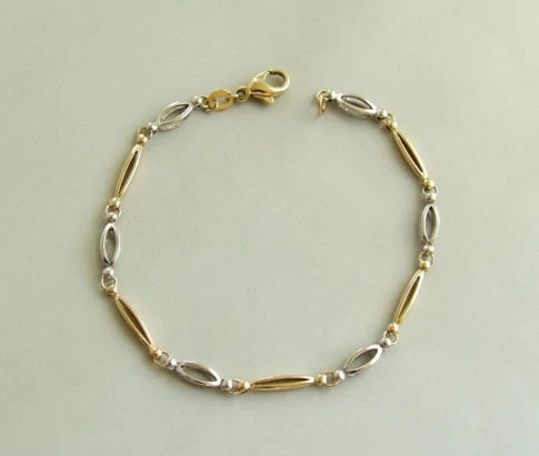 Gouden bicolor armband