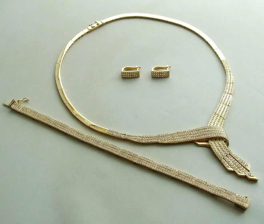 Gouden zirkonia set