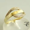 14 karaat geel gouden ring met diamanten