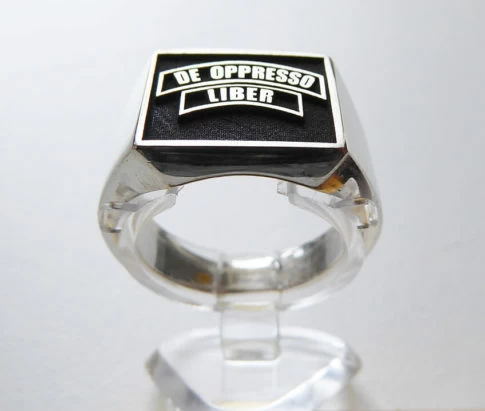 Zilveren zegelring De Oppresso Liber