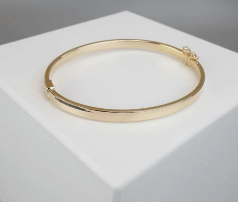 14 karaat geel gouden Christian slavenarmband