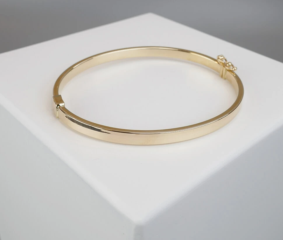 14 karaat geel gouden Christian slavenarmband